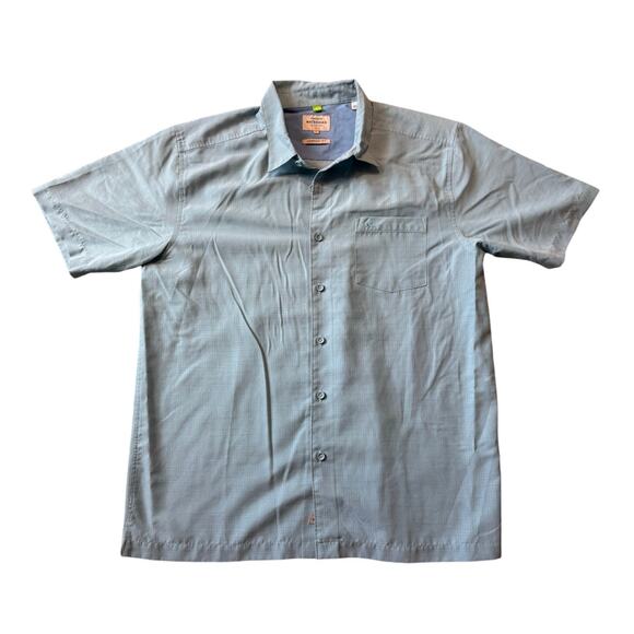 Quicksilver Waterman Comfort fit Men's Collared button up shirt. Large, Blue - Picture 1 of 10